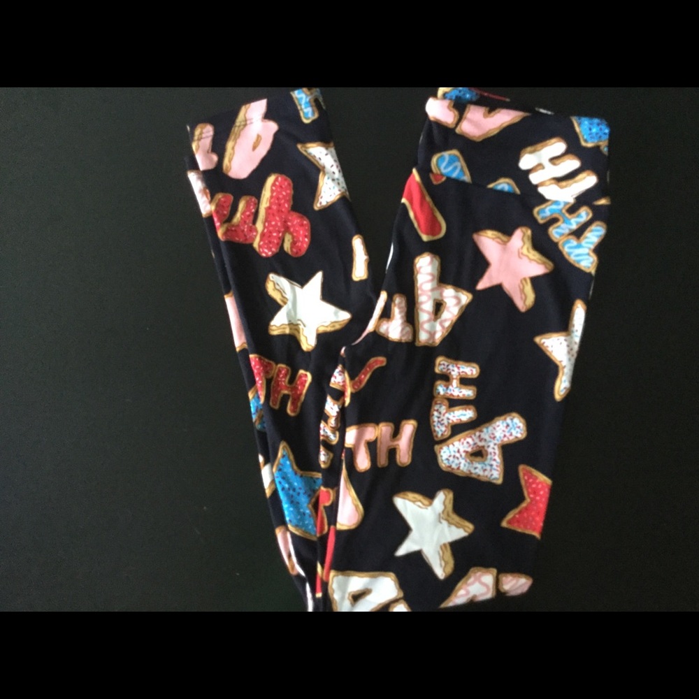 Lularoe OS 4th of July Leggings.